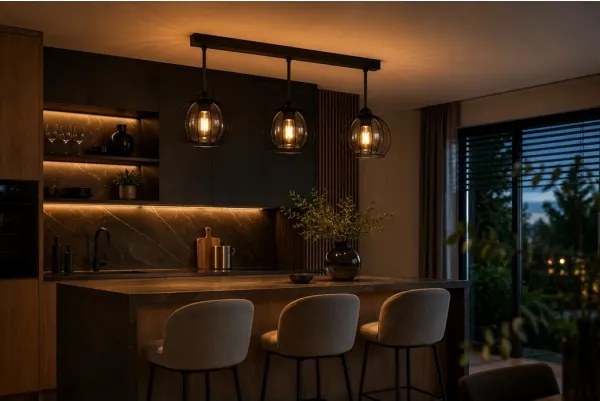 Lustră aplicată SOLO BLACK 3xE27/60W/230V
