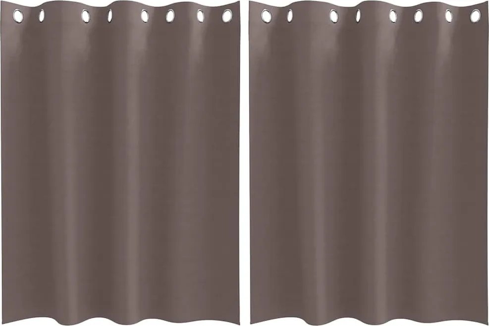 vidaXL Perdele Opaque cu Inel 2 pcs Maro închis 140 x 140 cm Poliester