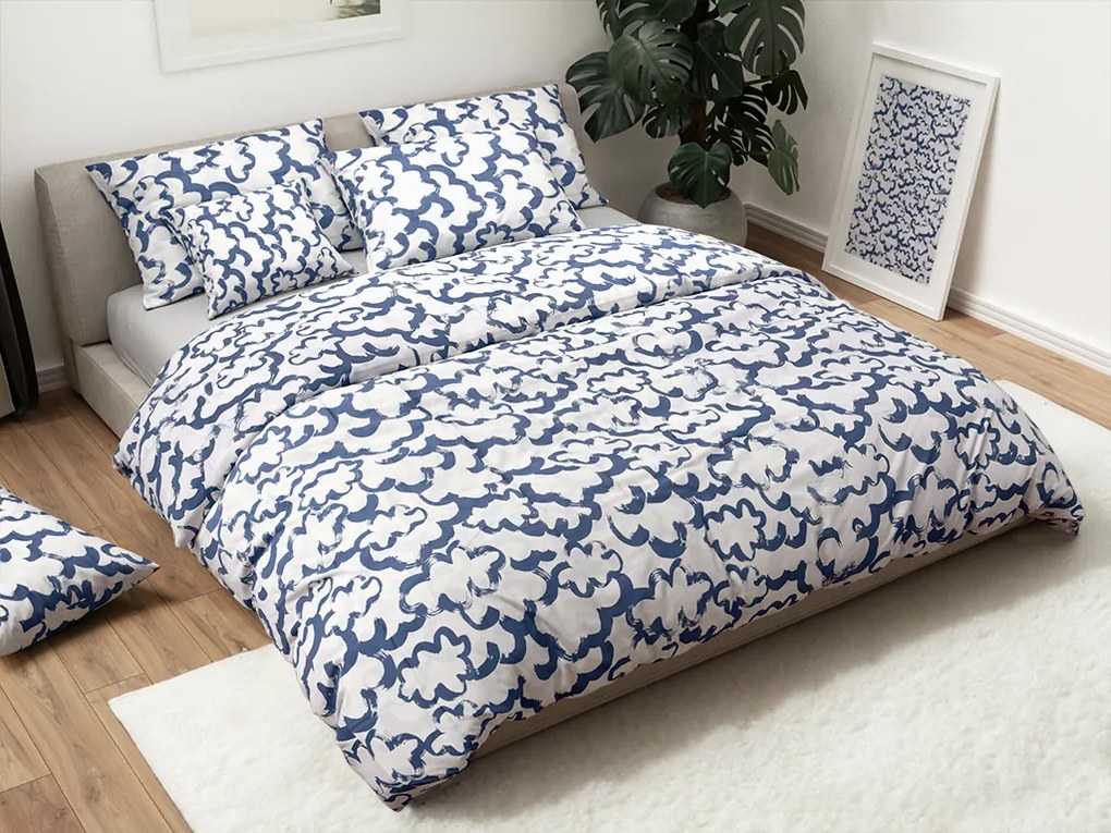 Lenjerie de pat MAGIC SKY alb-albastru din bumbac Dimensiune lenjerie de pat: 70 x 90 cm | 140 x 200 cm