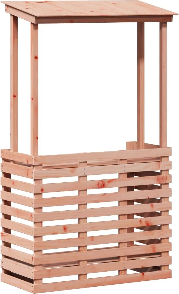 vidaXL Masă bar de exterior cu acoperiș, 112,5x57x195,5 cm, lemn masiv