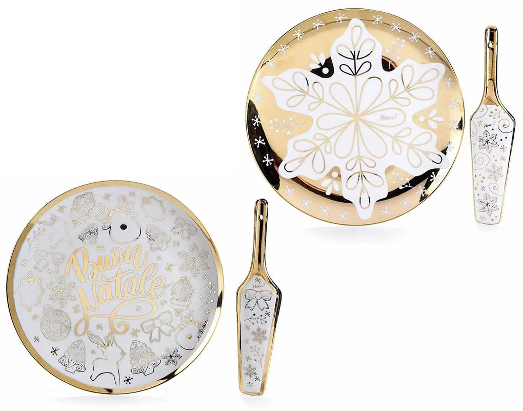 Set 2 platouri cu palete servire craciun 33.5x27x4 cm