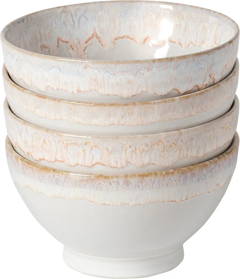 Boluri albe 4 buc. din gresie ø 15 cm Latte – Costa Nova