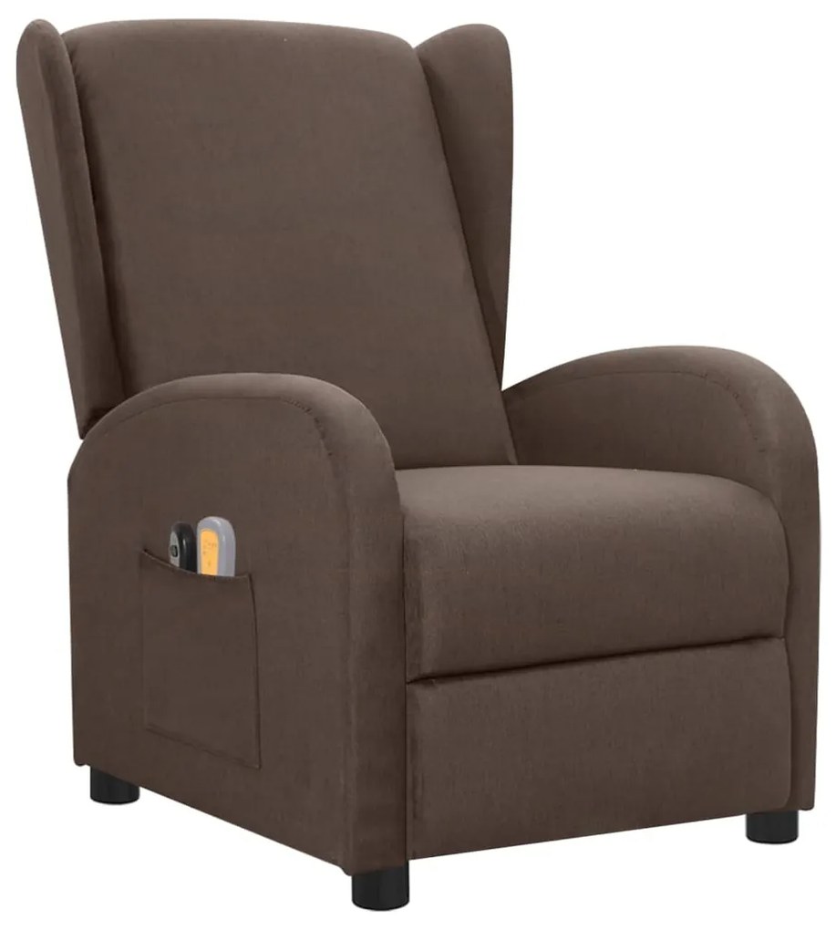 3098945 vidaXL Fotoliu de masaj electric rabatabil, gri taupe, textil