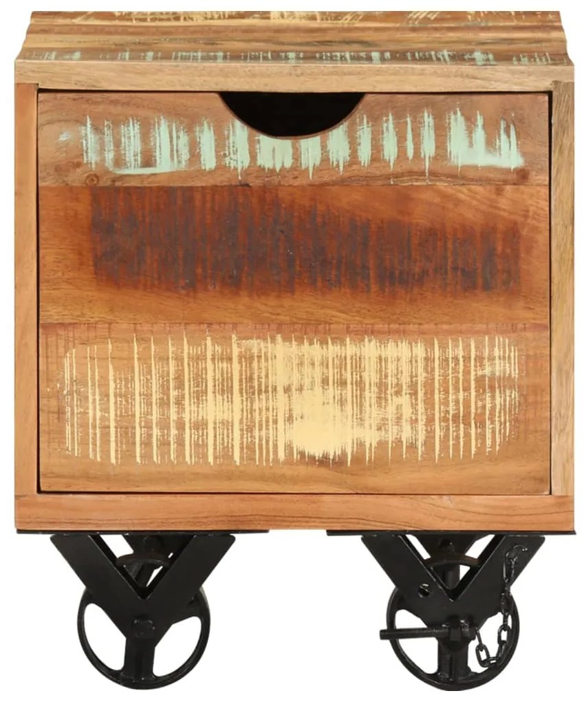 328410 vidaXL Masă laterală, 40x40x45 cm, lemn masiv reciclat