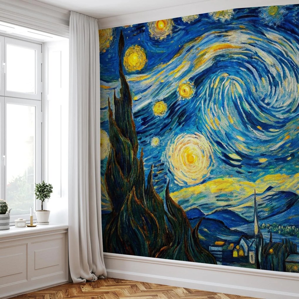 Fototapet – Noapte înstelată în stil Van Gogh (147x102 cm)