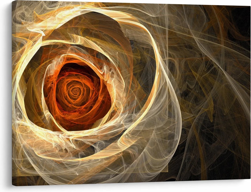 Tablou - Trandafiri abstracți în culori aprinse (70x50 cm)