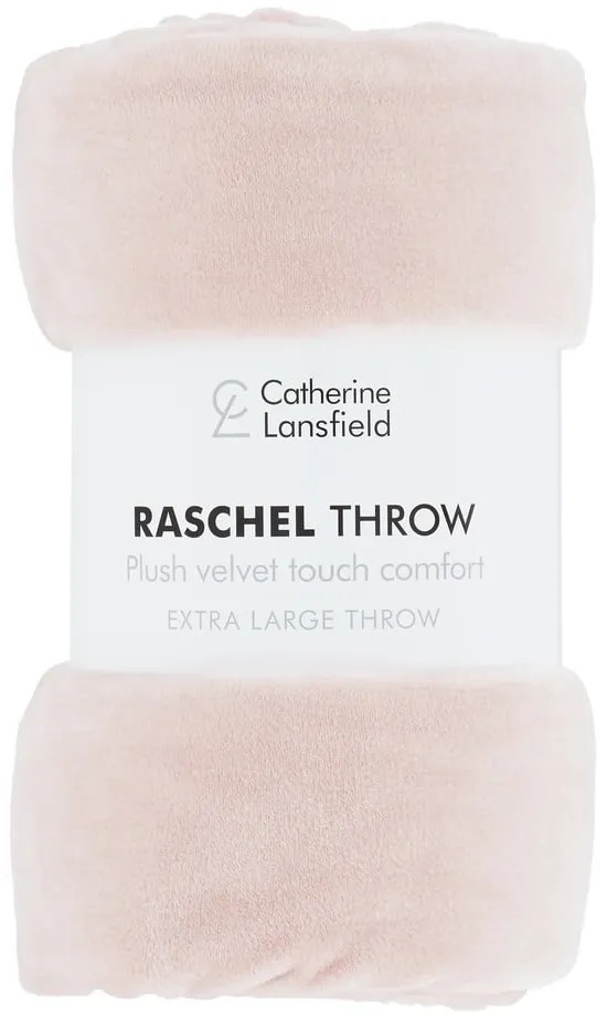 Cuvertură roz 200x240 cm Raschel – Catherine Lansfield
