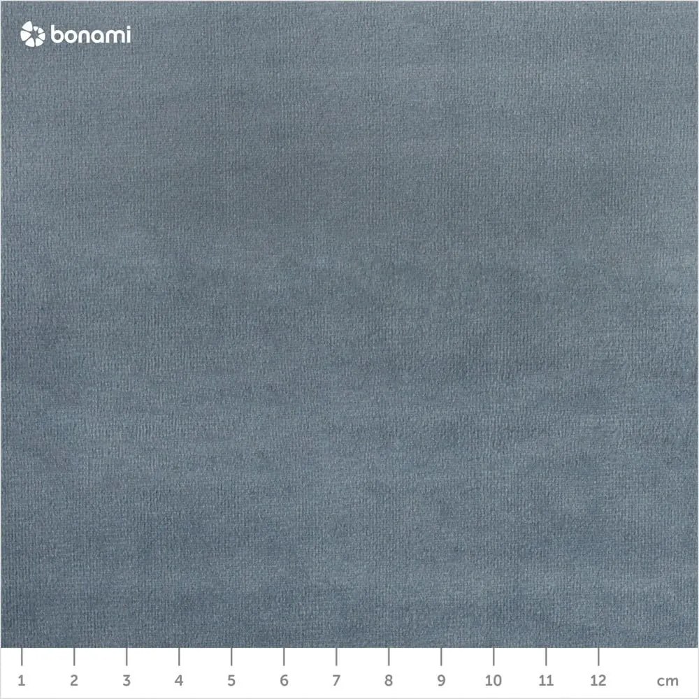 Pat dublu 180x200 cm albastru deschis tapițat cu spațiu de depozitare și somieră Kelp – Micadoni Home