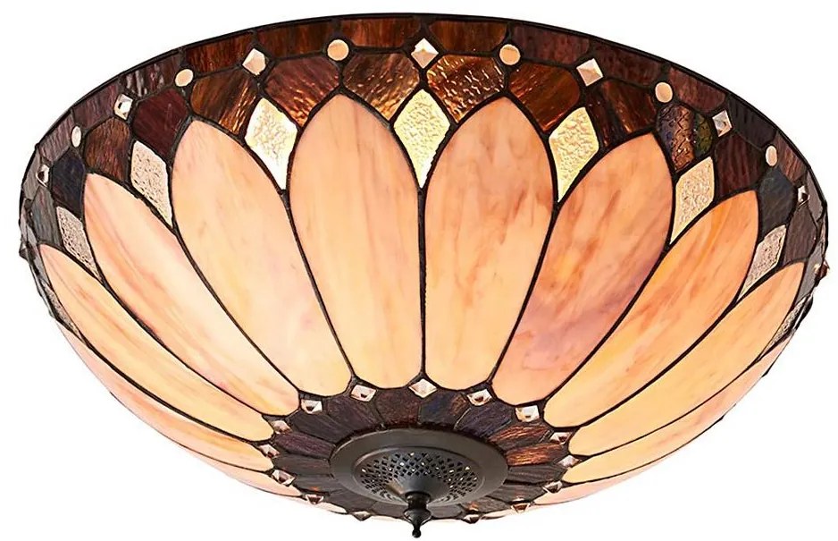 Endon 63973 - Plafonieră Tiffany BROOKLYN, 2x E14, 60W, 230V, Ø 50 cm