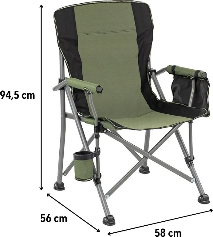 Leziter Fotoliu confort cu suport pentru pahare verde