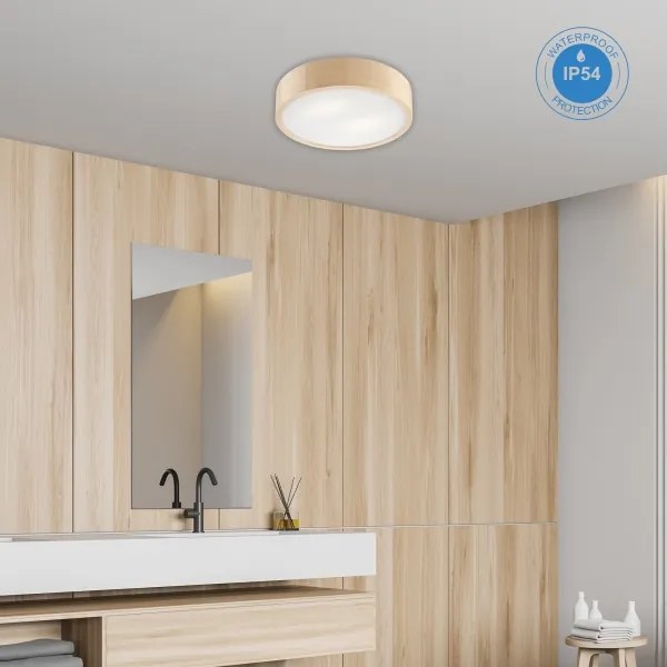 Plafonieră baie NATURAL 3xE27/15W/230V IP54 pin Ø 37 cm