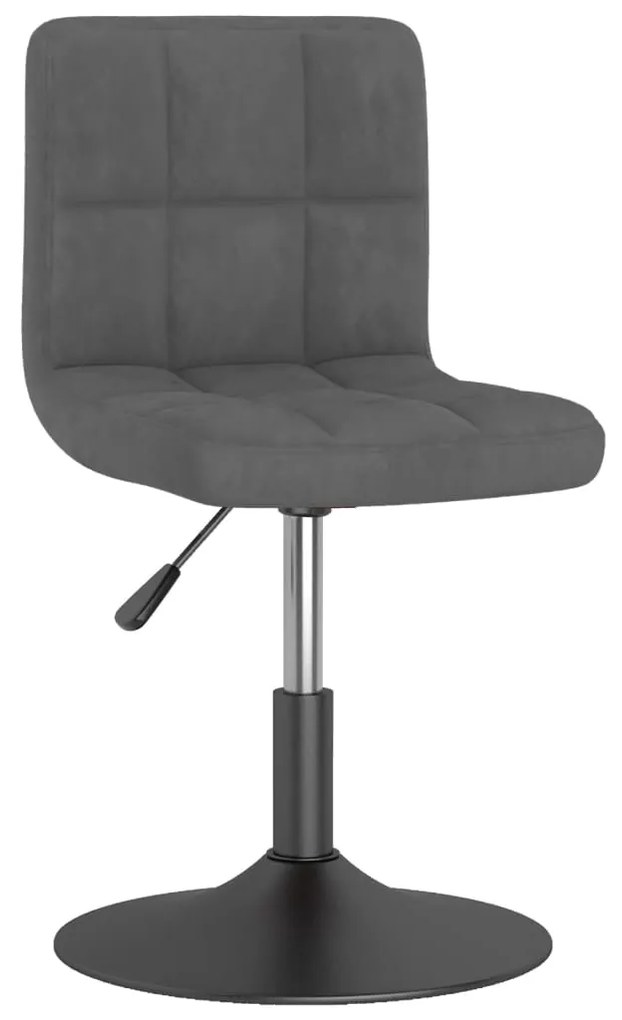 vidaXL Scaun de bucătărie pivotant, gri închis, catifea