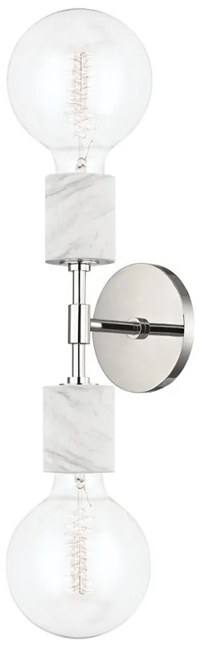 Aplica de perete design modern ASIME nichel lucios