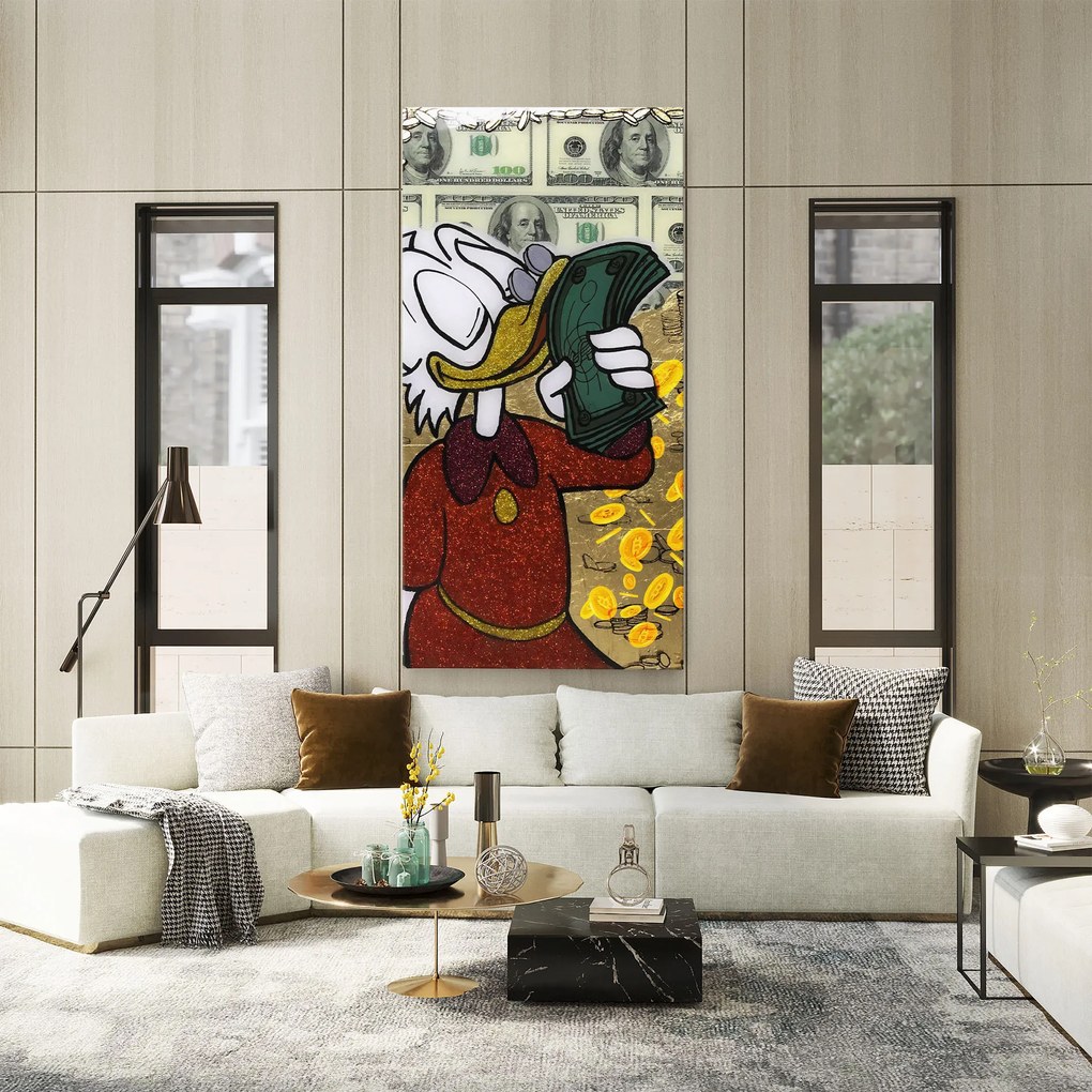 Tablou Canvas, 80x160cm, Dormitor si Living, Moderne, Digitale, Smell Like Money