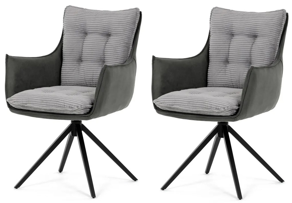 Set de scaune de sufragerie cu mecanism deîntoarcere DCH-D1345 GREY2, 2 buc.