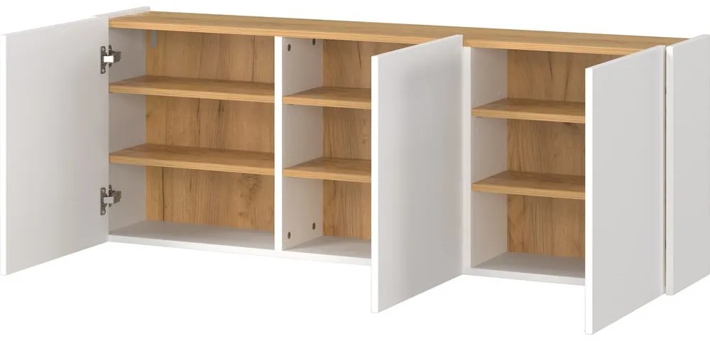 Pantofar alb suspendat cu aspect de lemn de stejar Libbiano – Germania