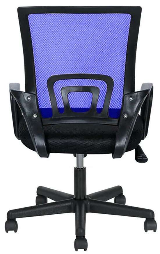 Scaun de birou rotativ cu cotiere-albastru