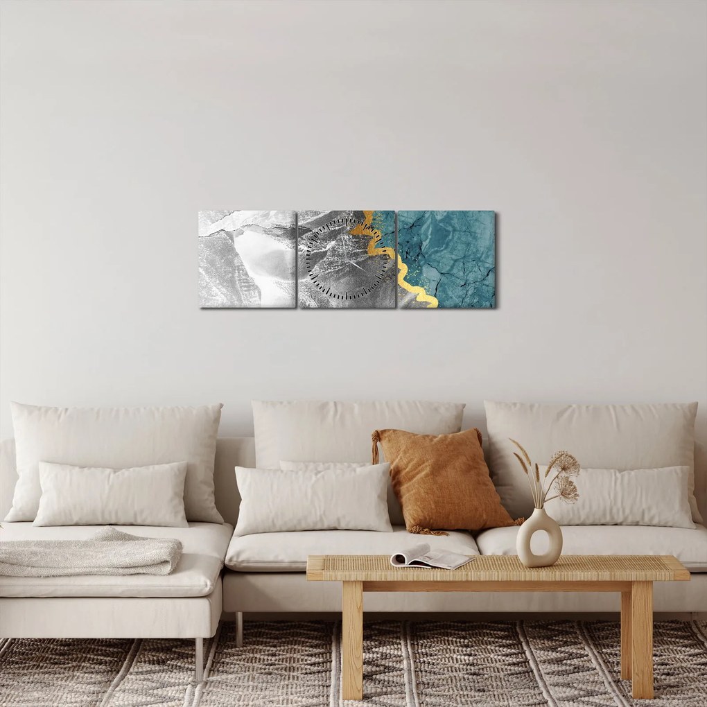 Tablou - Marmură (cu ceas) (90x30 cm)