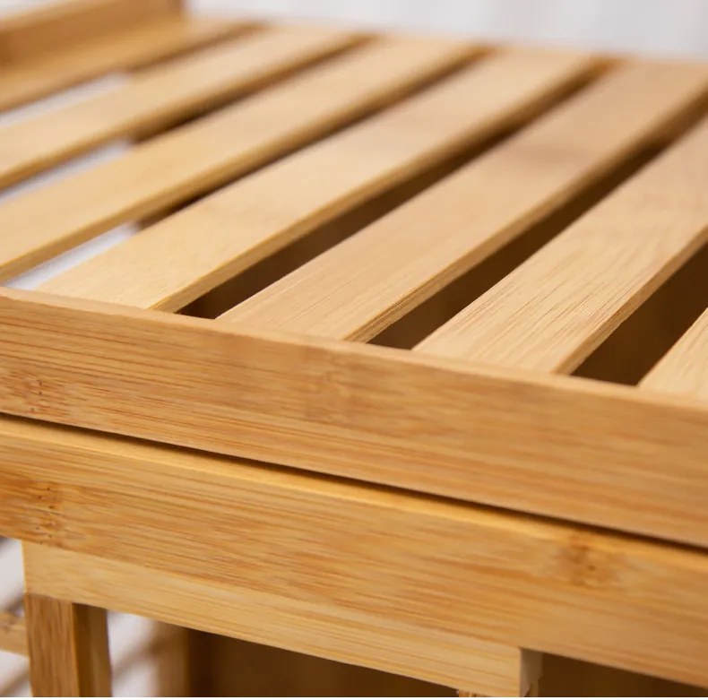 REDUCERE Cos de rufe din bambus gri SOBIKON II calitate.