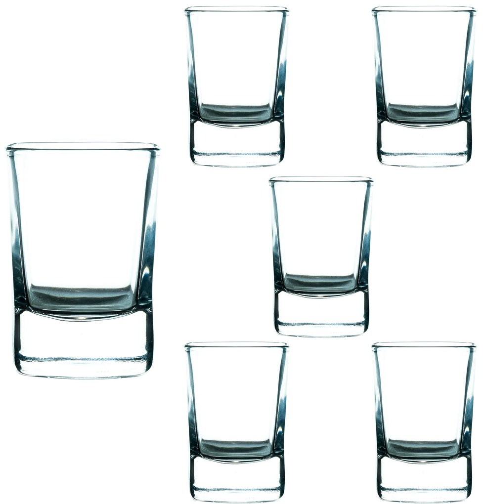 Set 6 pahare Sticla pentru shoturi de 55 ml, Cesiro