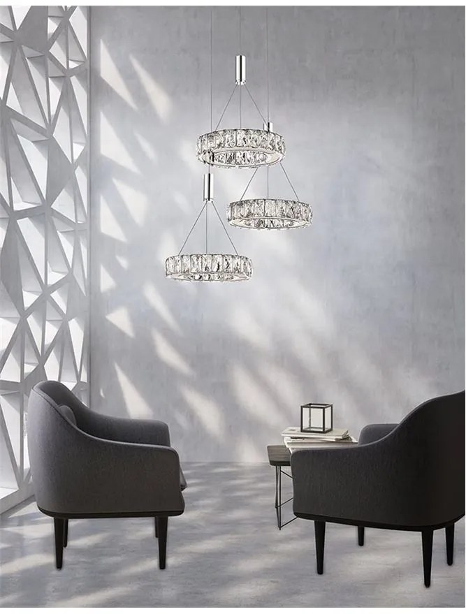 Lustra cu 3 pendule LED design modern Corona NVL-7402401