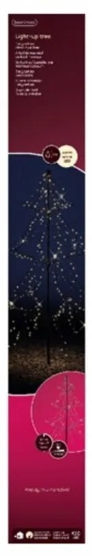 Decoratiune luminoasa Tree metal light-up, Lumineo, H200 cm, 420 LED-uri, lumina calda