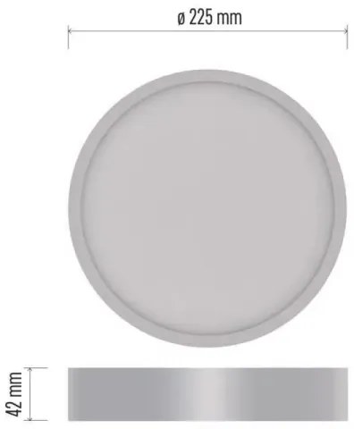 Plafonieră LED/21W/230V 3000/3500/4000K d. 22,5 cm alb