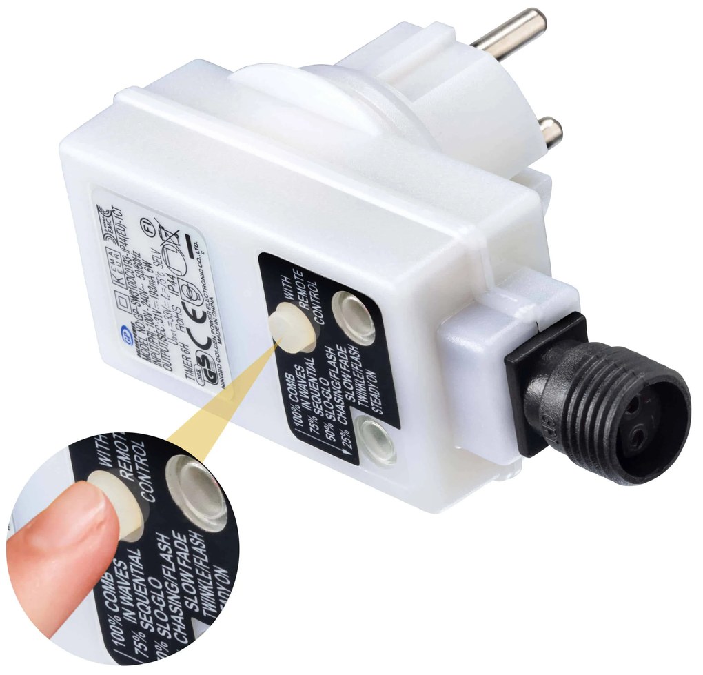 Monzana Șir luminos de Crăciun CECIL, 10m, alb rece