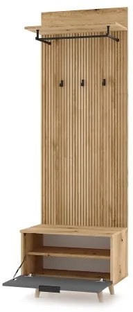 Mobilier pentru hol KLEO, maro/grafit