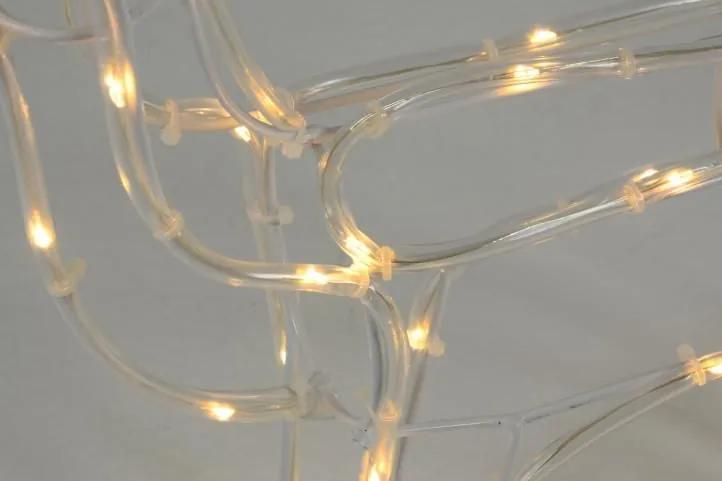 Decorațiune luminoasă pentru ren de Crăciun, 80 cm, alb cald
