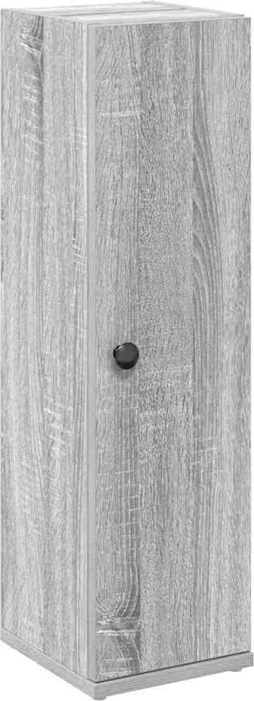 vidaXL Dulap de baie cu suport role, sonoma gri, 20,5x22x72 cm