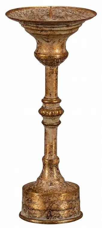 Sfeșnic metalic pe soclu Candela 23 cm, auriu, 23 cm