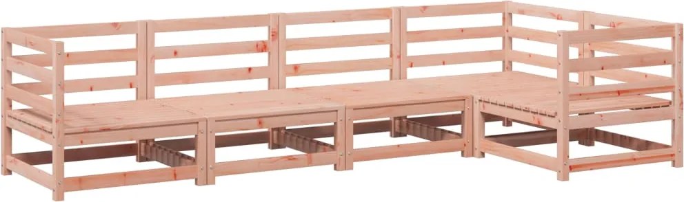 vidaXL Set canapele grădină, 5 piese, lemn masiv brad douglas