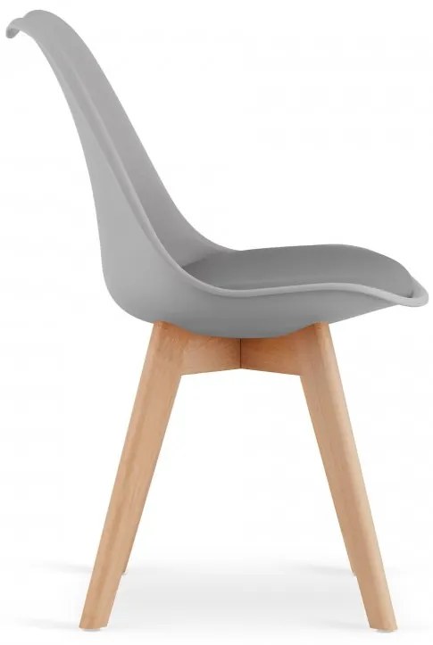 Set de masa 1 + 4, masa ADRIA 120x80cm alba + scaune BALI MARK gri