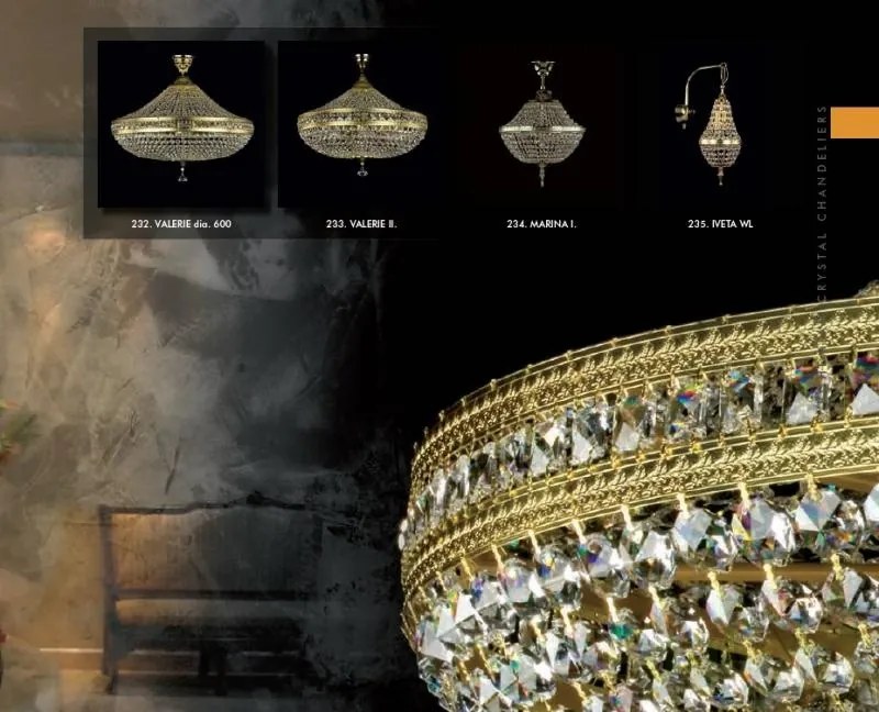 Aplica de perete Cristal Bohemia Exclusive Iveta WL CE
