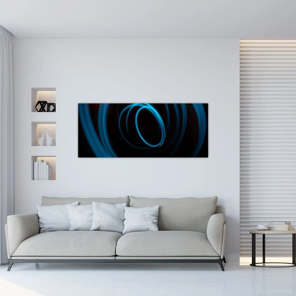 Tablou cu linie albastră (120x50 cm)