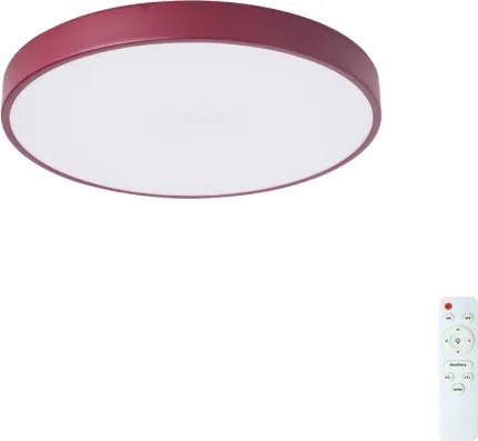 Brilagi-LED Plafonieră LED POOL, dimmabilă, 48W/230V, 3000-6000K, 40 cm, burgund + telecomandă