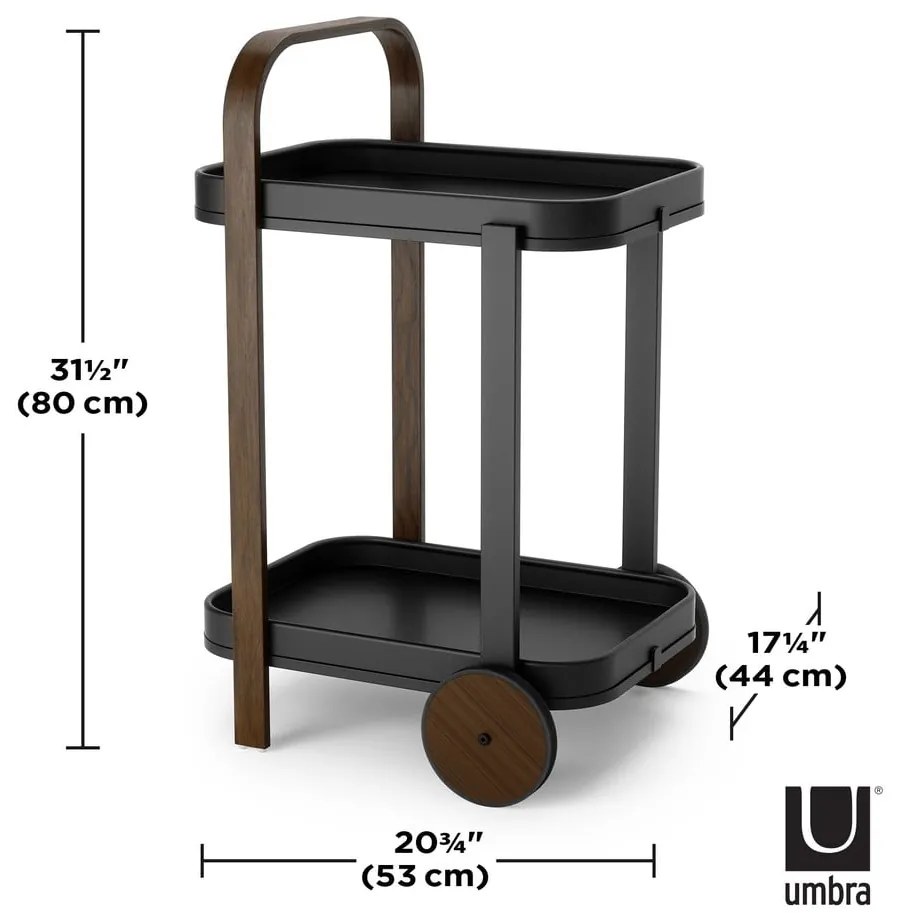 Măsuță de servire cu roți 44x53 cm Bellwood – Umbra