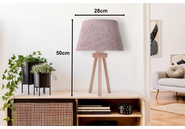 Lampă de masă Duolla BOUCLE 1xE27/15W/230V d. 28 cm maro/lemn