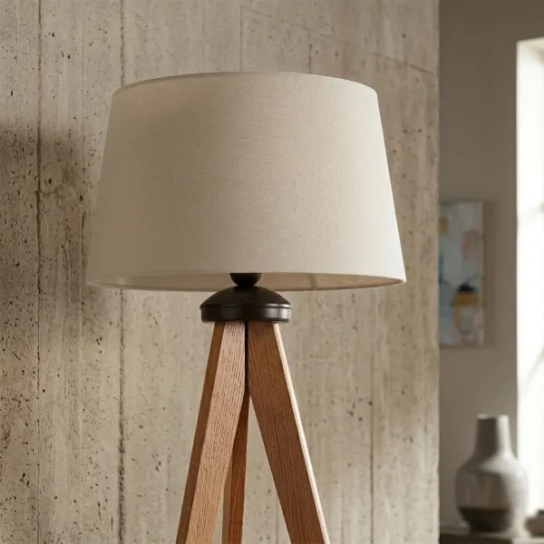 Lampadar AIDA 1xE27/15W/230V stejar/crem