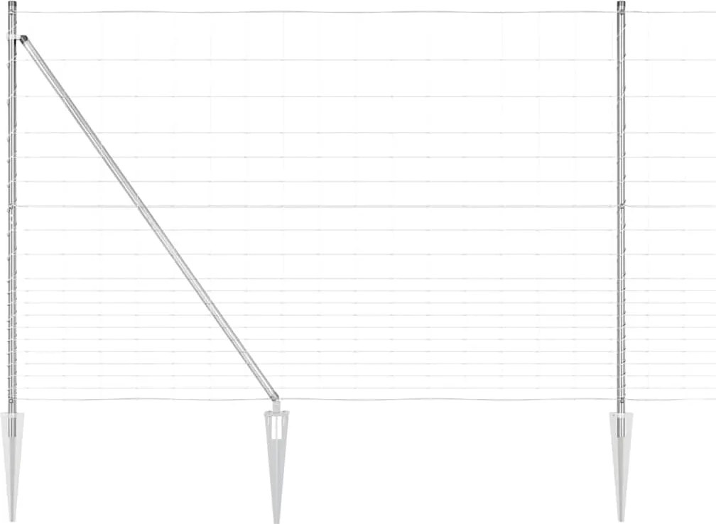 vidaXL Stâlp de gard. Galvanizat 25 x 1,6 m Oțel