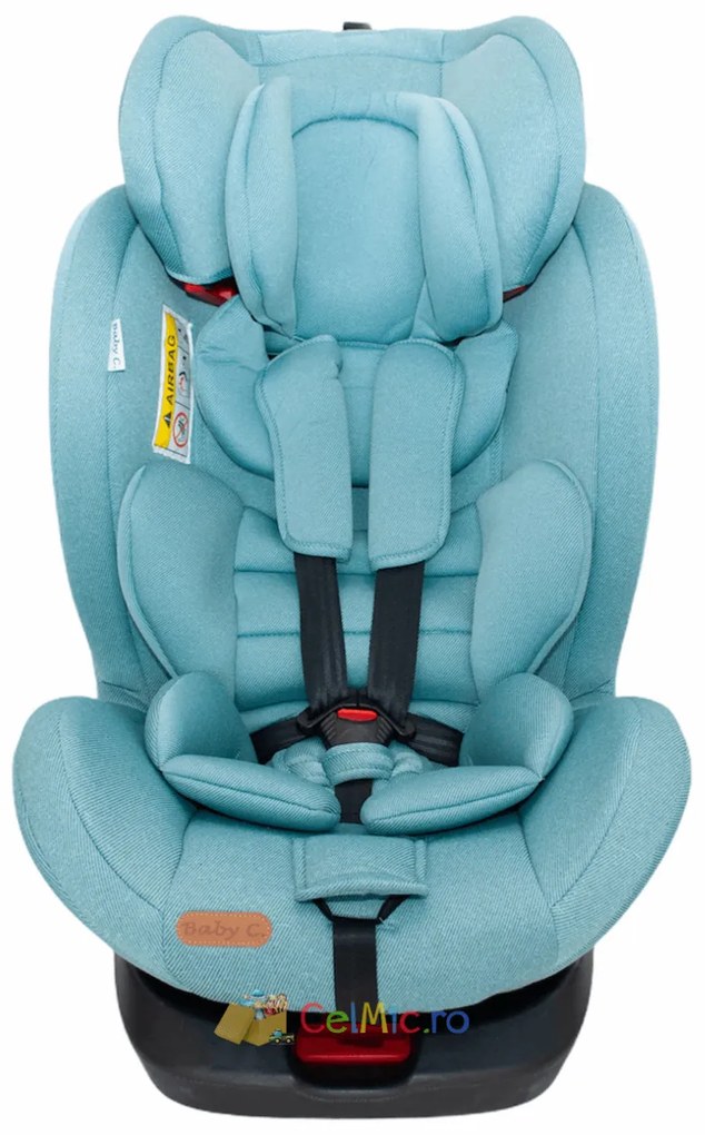 Scaun auto cu Isofix Baby Care, 0-36 Kg, rotire 360, Turquoise - SAB-14