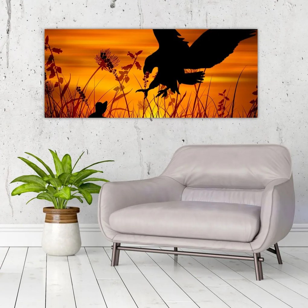 Tablou cu silueta prădătorului (120x50 cm)