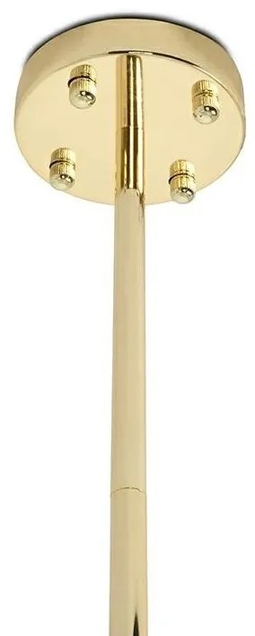 Lustra suspendata metal auriu si sticla SUONO 60