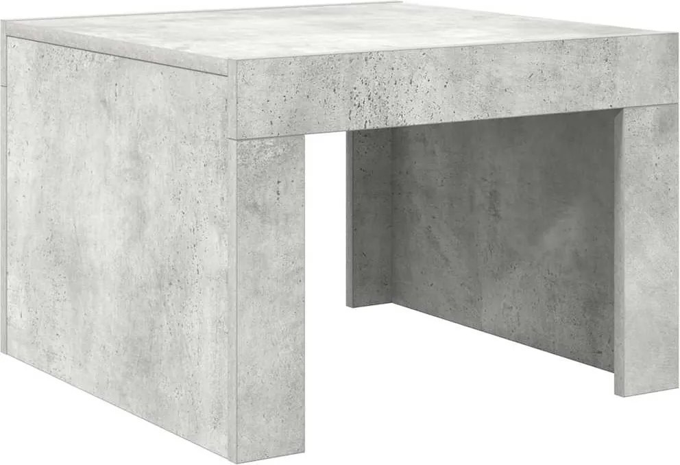 vidaXL Măsuță de cafea, gri beton, 50x50x35 cm, lemn prelucrat