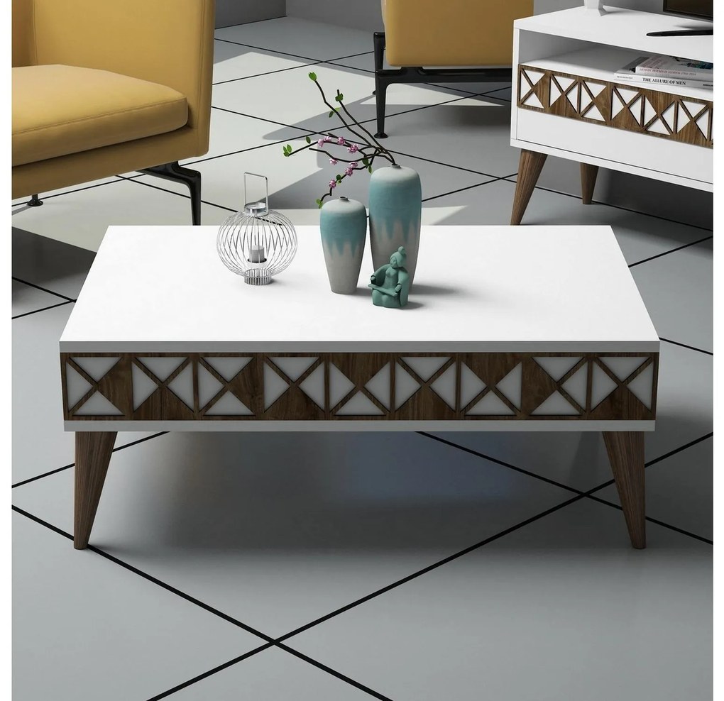 Masă de cafea Loop (Alb). 1089541