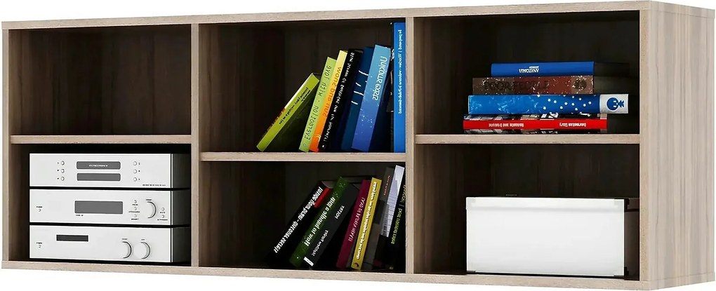 Biblioteca DUNAJ TIPUL12, stejar sonoma, PAL melaminat, 135x32x49 cm