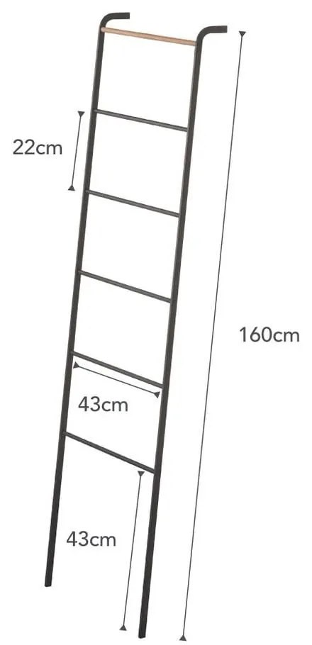 Scăriță decorativă YAMAZAKI Tower Ladder, negru