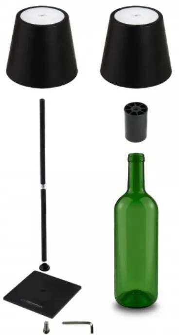 Lampă de birou Esperanza Miram ELD119K, 3W, 300 lm, LED, 2400 mAh, USB, 3 moduri, Negru