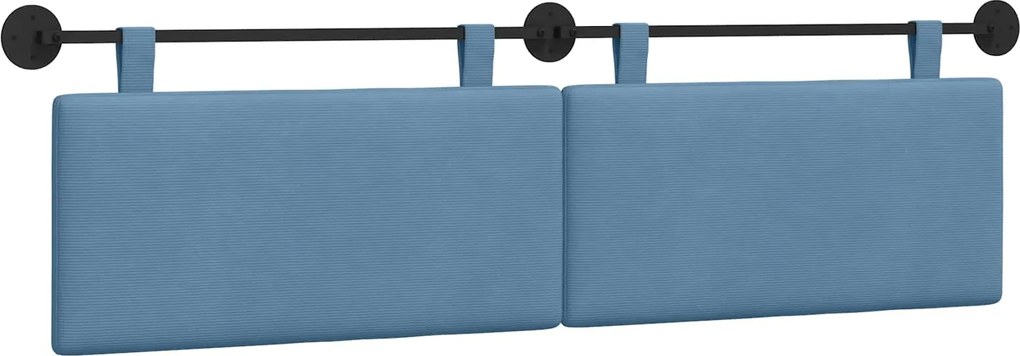 vidaXL Cap de pat suspendat Pe perete Simplu albastru 170 x 55 x 5 cm
